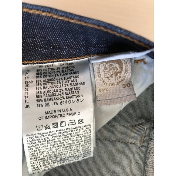 Diesel Women's Blue Denim Slim Skinny Low Waist Jeans  W27 L32 - Picture 7 of 12